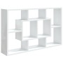 Scaffale Parete Bianco Lucido 85x16x52,5 cm Legno Multistrato