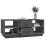 Tavolino da Salotto Grigio 100x50x41 cm Legno Massello di Pino