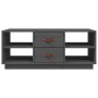 Tavolino da Salotto Grigio 100x50x41 cm Legno Massello di Pino