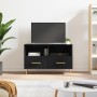 Mobile Porta TV Nero 80x36x50 cm in Legno Multistrato