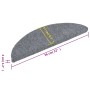 Tappetini per Scale Adesivi 10 pz 56x17x3 cm Grigio Chiaro