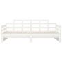 Dormeuse Estraibile Bianca Legno Massello di Pino 2x(90x190) cm