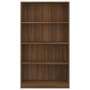 Libreria 4 Ripiani Rovere Marrone 80x24x142cm Legno Multistrato