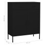 Armadietto Nero 80x35x101,5 cm in Acciaio