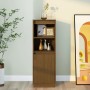 Credenza Marrone Miele 37x34x110 cm in Legno Massello di Pino