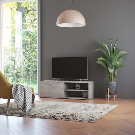 Mobile Porta TV Grigio Cemento 120x34x37cm in Legno Multistrato