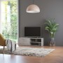 Mobile Porta TV Grigio Cemento 120x34x37cm in Legno Multistrato