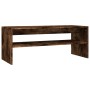 Tavolino da Salotto Rovere Fumo 100x40x40 cm Legno Multistrato