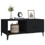 Tavolino da Salotto Nero 90x50x40 cm in Legno Multistrato