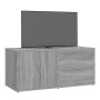 Mobile Porta TV Grigio Sonoma 80x34x36 cm in Legno Multistrato