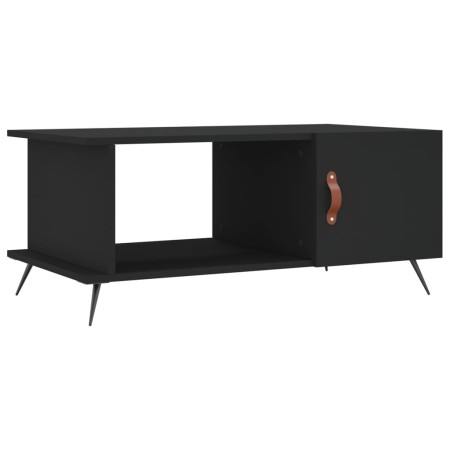 Tavolino da Salotto Nero 90x50x40 cm in Legno Multistrato