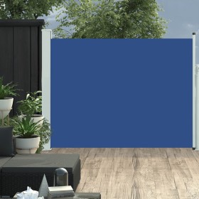 Tenda Laterale Retrattile per Patio 140x500 cm Blu