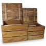 Set di Casse Portaoggetti 2 pz in Legno Massello di Recupero