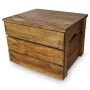 Set di Casse Portaoggetti 2 pz in Legno Massello di Recupero