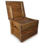 Set di Casse Portaoggetti 2 pz in Legno Massello di Recupero