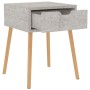 Comodini 2pz Grigio Cemento 40x40x56 cm in Legno Multistrato