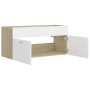 Mobile Lavabo Bianco e Rovere Sonoma 100x38,5x46cm Multistrato
