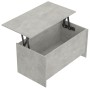 Tavolino Grigio Cemento 102x55,5x52,5 cm in Legno Multistrato