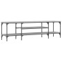 Mobile TV Grigio Sonoma 161x35x45 cm Legno Multistrato e Ferro