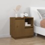 Comodini 2 pz Miele 50x34x50 cm in Legno Massello di Pino