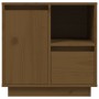 Comodini 2 pz Miele 50x34x50 cm in Legno Massello di Pino