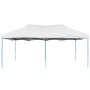 Gazebo Professionale Pieghevole 3x6 m Acciaio Bianco