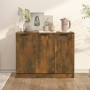 Credenza Rovere Fumo 90,5x30x70 cm in Legno Multistrato