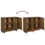 Credenza Rovere Fumo 90,5x30x70 cm in Legno Multistrato