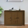 Credenza Miele 100x35x74 cm in Legno Massello di Pino