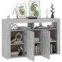 Credenza con Luci LED Grigio Sonoma 115,5x30x75 cm