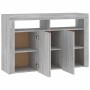 Credenza con Luci LED Grigio Sonoma 115,5x30x75 cm