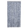 Zanzariera Blu Bianco e Argento 100x220 cm Ciniglia