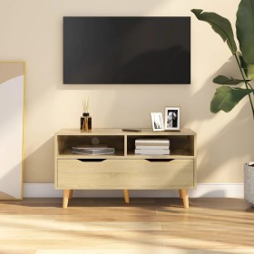 Mobile Porta TV Rovere Sonoma 90x40x48,5 cm Legno Multistrato