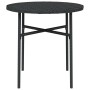 Set Mobili da Pranzo per Giardino 3 pz Polyrattan Nero
