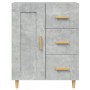 Credenza Grigio Cemento 69,5x34x90 cm in Legno Multistrato