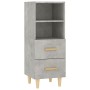 Credenza Grigio Cemento 34,5x34x90 cm in Legno Multistrato