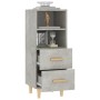 Credenza Grigio Cemento 34,5x34x90 cm in Legno Multistrato