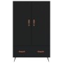 Credenza Nera 69,5x31x115 cm in Legno Multistrato