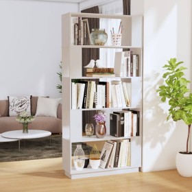 Libreria/Divisorio Bianco 80x25x163,5 cm Legno Massello di Pino