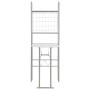 Set Tavolo Sedie Pieghevoli con Scaffale 3pz MDF Acciaio Bianco