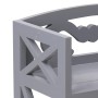 Mobiletto da Bagno Grigio 46x24x116 cm in Legno di Paulownia