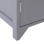 Mobiletto da Bagno Grigio 46x24x116 cm in Legno di Paulownia