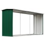 Capannone da Giardino in Acciaio Zincato 330x92x153cm Verde