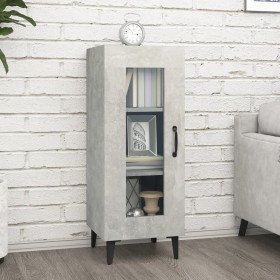 Credenza Grigio Cemento 34,5x34x90 cm in Legno Multistrato