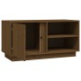 Mobile Porta TV Miele 80x35x40,5 cm in Legno Massello di Pino