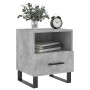 Comodini 2 pz Grigio Cemento 40x35x47,5 cm in Legno Multistrato