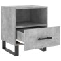 Comodini 2 pz Grigio Cemento 40x35x47,5 cm in Legno Multistrato