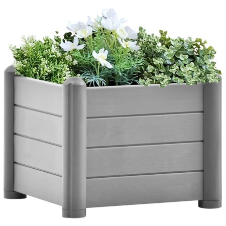 Letto Rialzato da Giardino in PP Grigio Pietra 43x43x35 cm