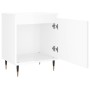 Comodini 2 pz Bianco Lucido 40x30x50 cm in Legno Multistrato