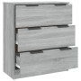 Credenza Grigio Sonoma 60x30x70 cm in Legno Multistrato